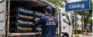 Ilustrasi pengiriman Aspal Sealant ke Ciledug