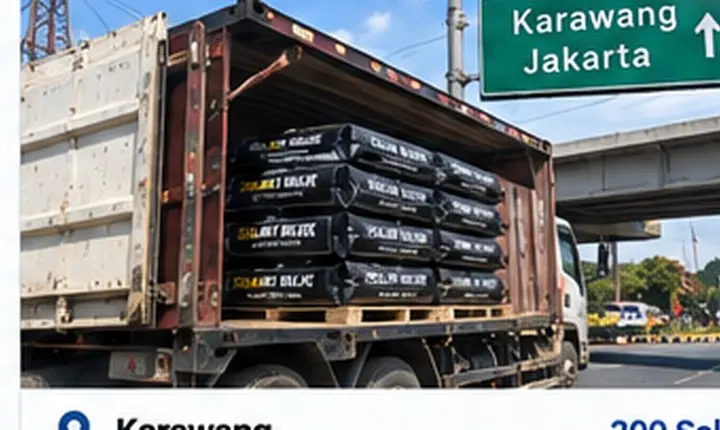 Ilustrasi pengiriman Aspal Sealant ke Karawang